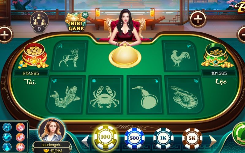 người chơi đặt cược bầu cua