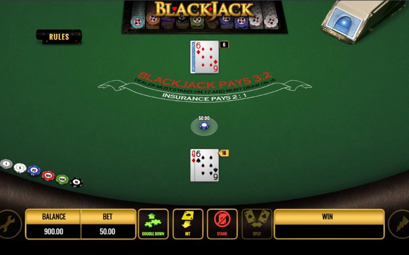 người chơi rút bài blackjack