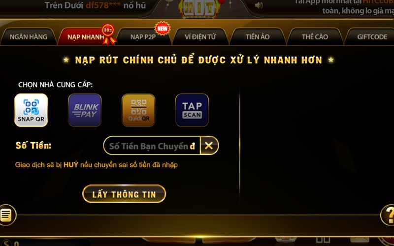 nạp tiền hitclub qua ngân hàng 2026